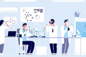 to illustrate a lab scene