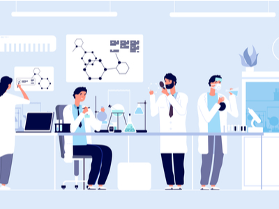 to illustrate a lab scene