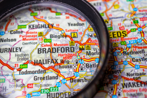 Bradford on map